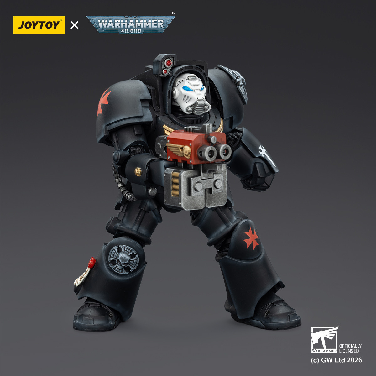 JoyToy Space Marines - Black Templars -Terminator 2 con Power Fist e Storm Bolter 1/18 - Warhammer 40K