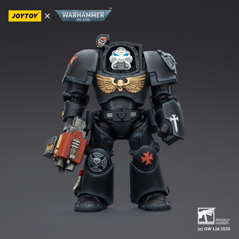 JoyToy Space Marines - Black Templars -Terminator 2 con Power Fist e Storm Bolter 1/18 - Warhammer 40K
