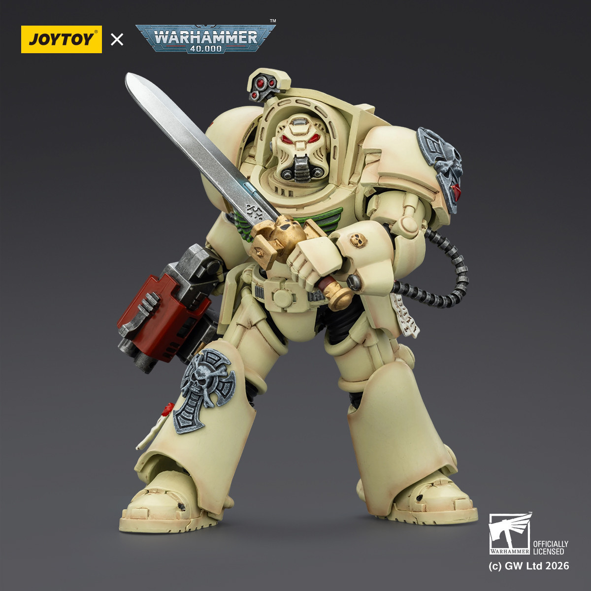 JoyToy Space Marines - Dark Angels - Deathwing Terminator 1 con Power Sword e Storm Bolter 1/18 - Warhammer 40k
