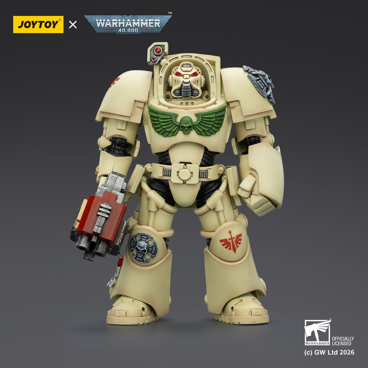 JoyToy Space Marines - Dark Angels - Deathwing Terminator 2 con Power Fist e Storm Bolter 1/18 - Warhammer 40k