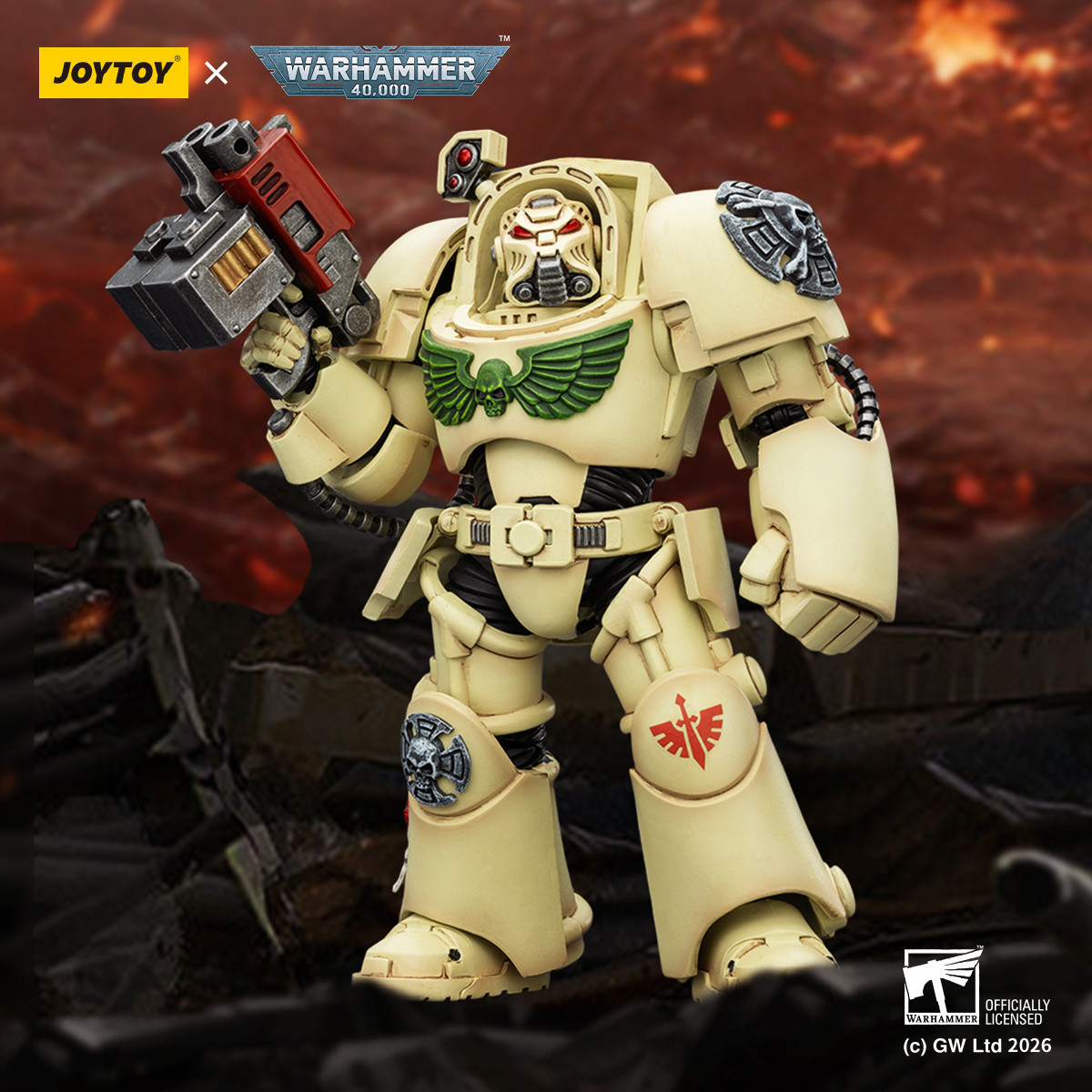 JoyToy Space Marines - Dark Angels - Deathwing Terminator 2 con Power Fist e Storm Bolter 1/18 - Warhammer 40k