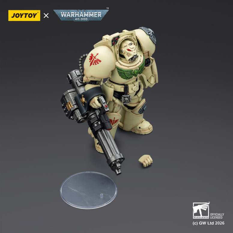JoyToy Space Marines - Dark Angels - Deathwing Terminator 3 con Power Fist e Cannone d'Assalto 1/18 - Warhammer 40k
