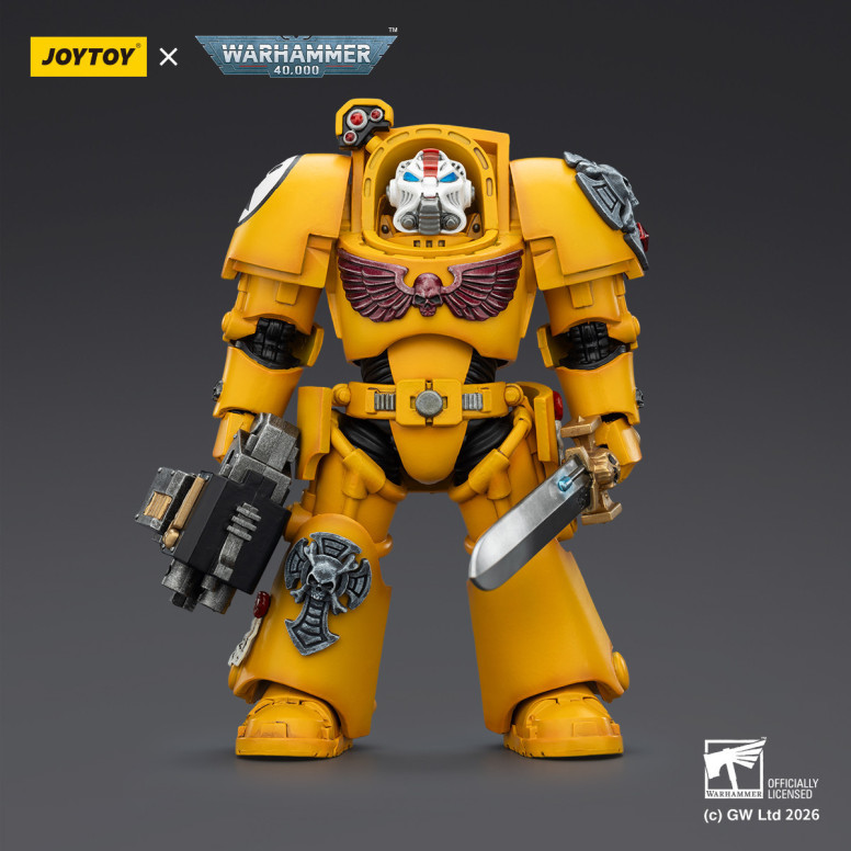 JoyToy Space Marines - Imperial Fists - Terminator 1 con Power Sword e Storm Bolter 1/18 - Warhammer 40k