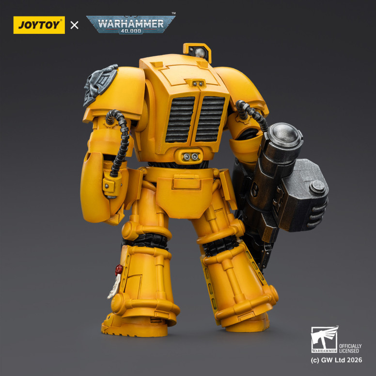JoyToy Space Marines - Imperial Fists - Terminator 3 con Power Fist e Cannone d'Assalto 1/18 - Warhammer 40k