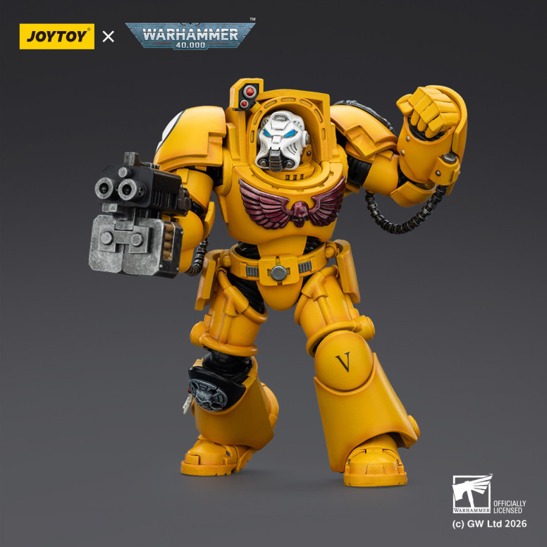 JoyToy Space Marines - Imperial Fists - Terminator 2 con Power Fist e Storm Bolter 1/18 - Warhammer 40k