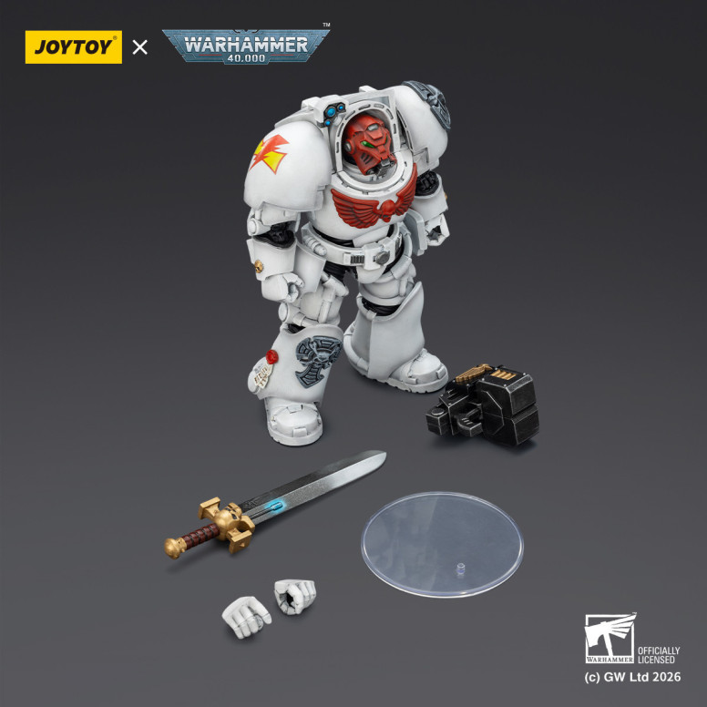JoyToy Space Marines - White Scars - Terminator 1 con Power Sword e Storm Bolter 1/18 - Warhammer 40k