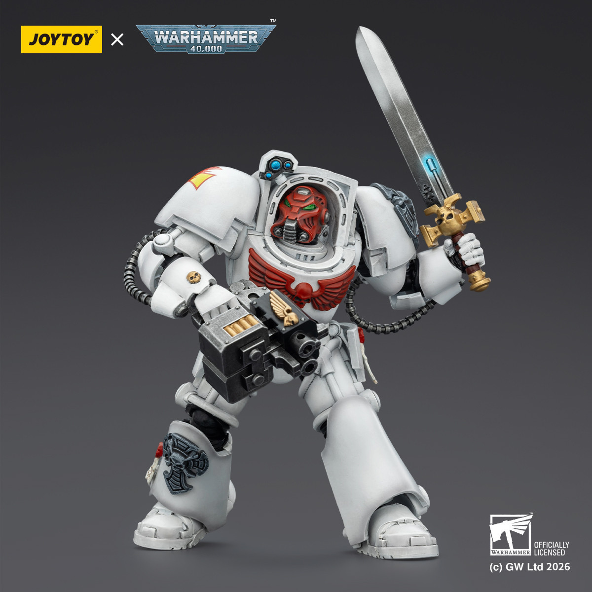 JoyToy Space Marines - White Scars - Terminator 1 con Power Sword e Storm Bolter 1/18 - Warhammer 40k