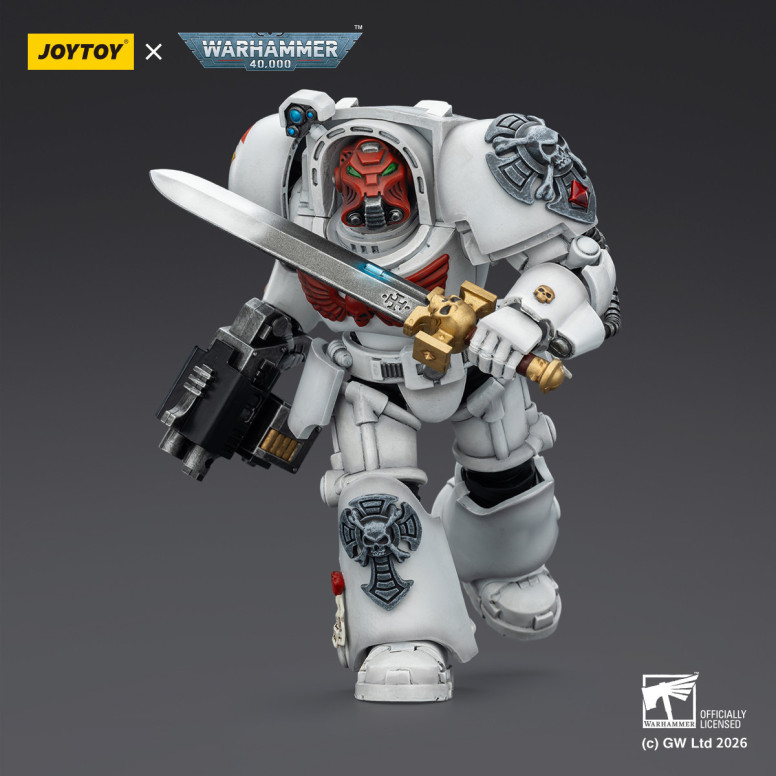JoyToy Space Marines - White Scars - Terminator 1 con Power Sword e Storm Bolter 1/18 - Warhammer 40k