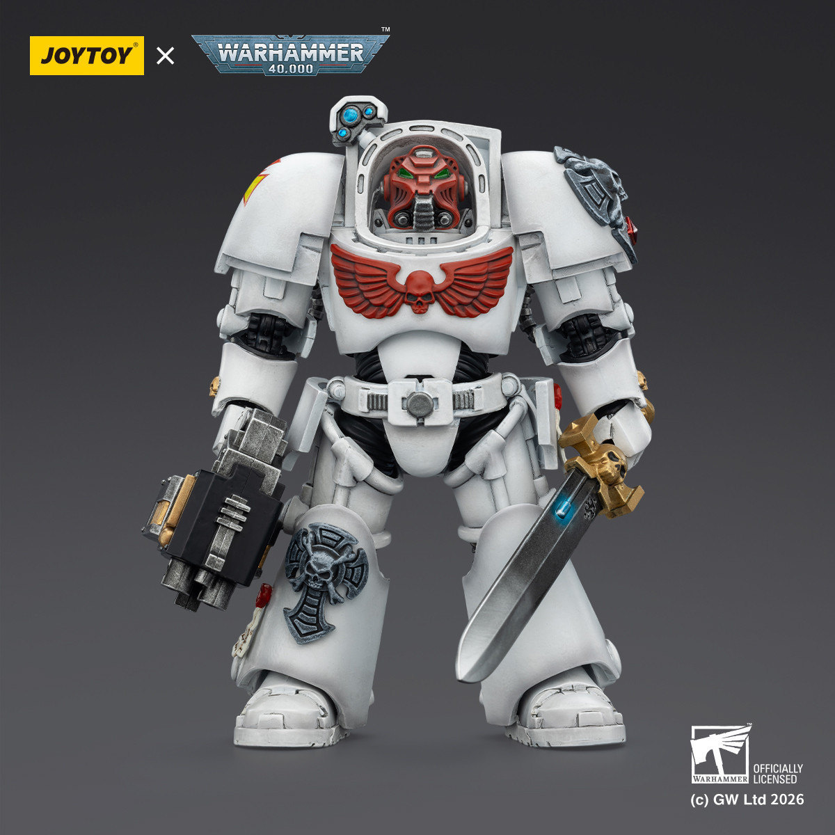 JoyToy Space Marines - White Scars - Terminator 1 con Power Sword e Storm Bolter 1/18 - Warhammer 40k