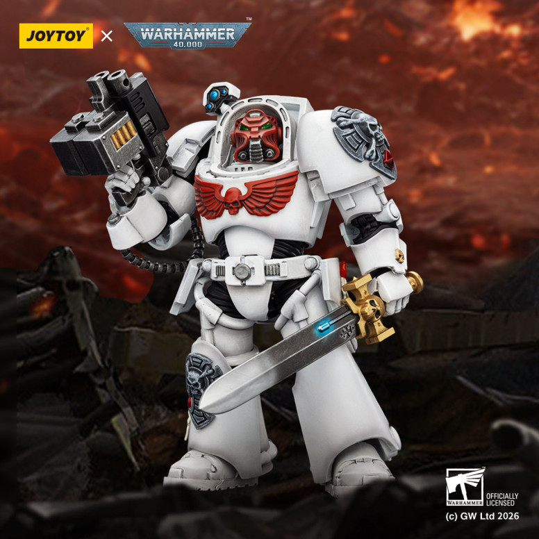 JoyToy Space Marines - White Scars - Terminator 1 con Power Sword e Storm Bolter 1/18 - Warhammer 40k