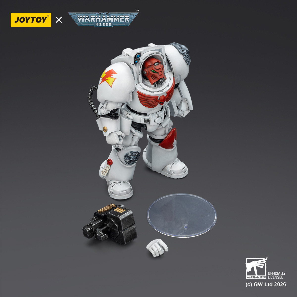JoyToy Space Marines - White Scars - Terminator 2 con Power Fist e Storm Bolter 1/18 - Warhammer 40k