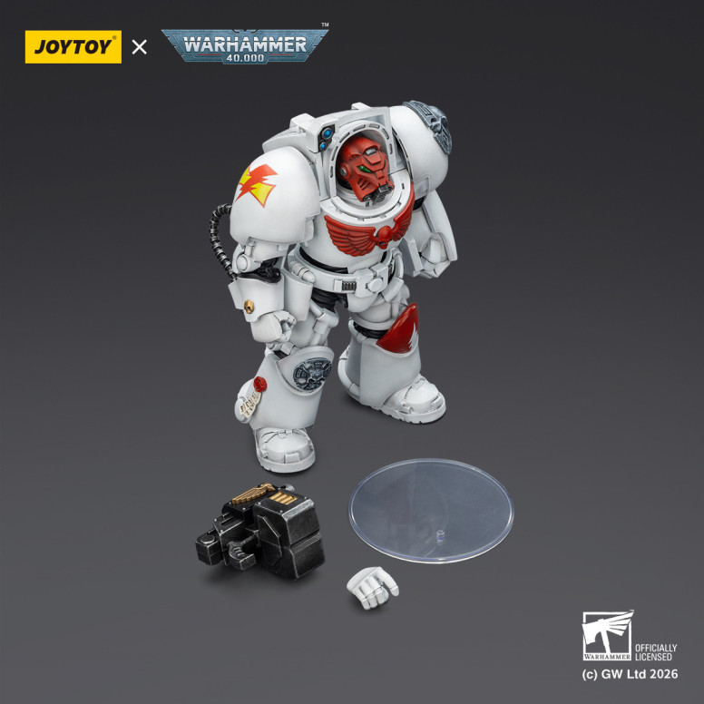 JoyToy Space Marines - White Scars - Terminator 2 con Power Fist e Storm Bolter 1/18 - Warhammer 40k