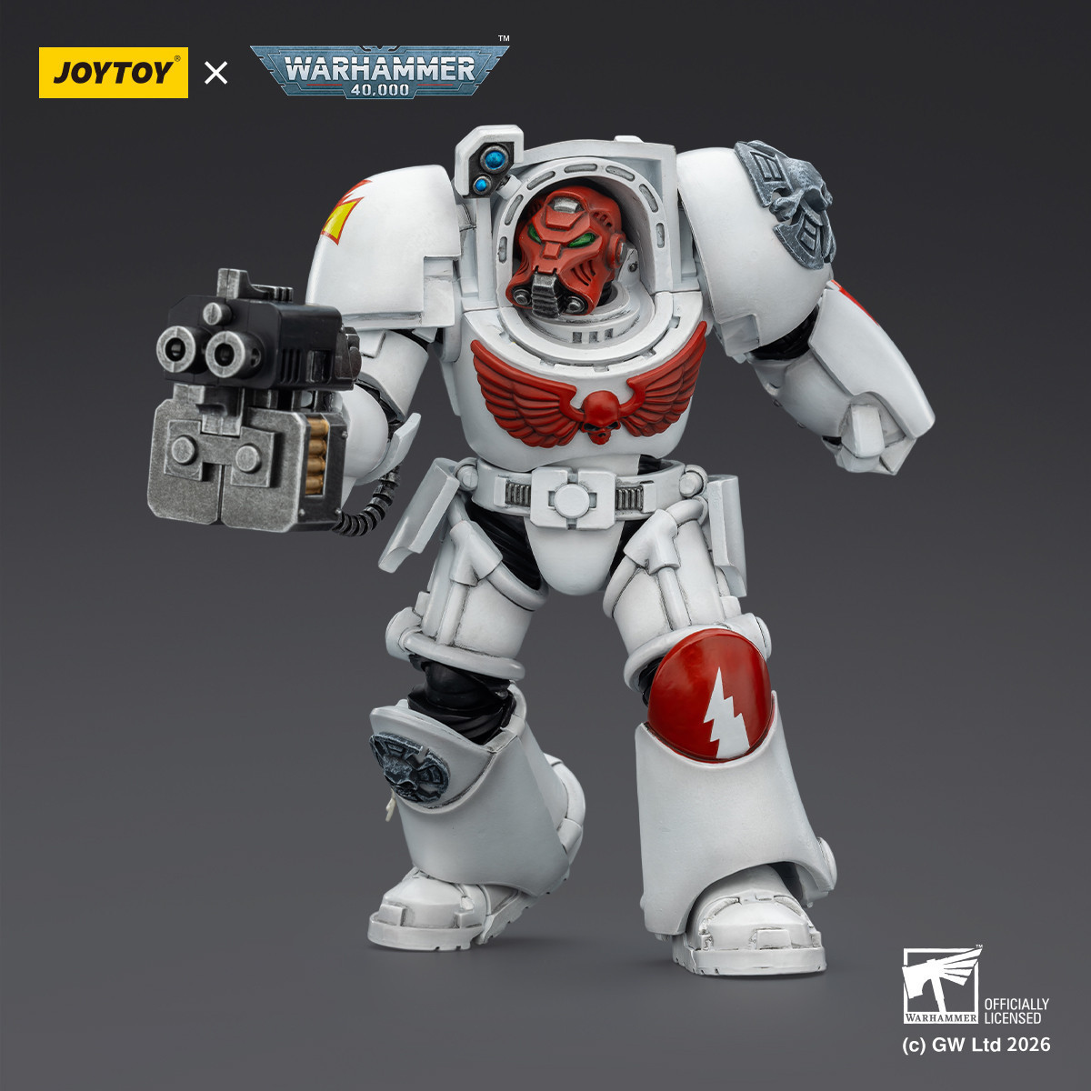 JoyToy Space Marines - White Scars - Terminator 2 con Power Fist e Storm Bolter 1/18 - Warhammer 40k