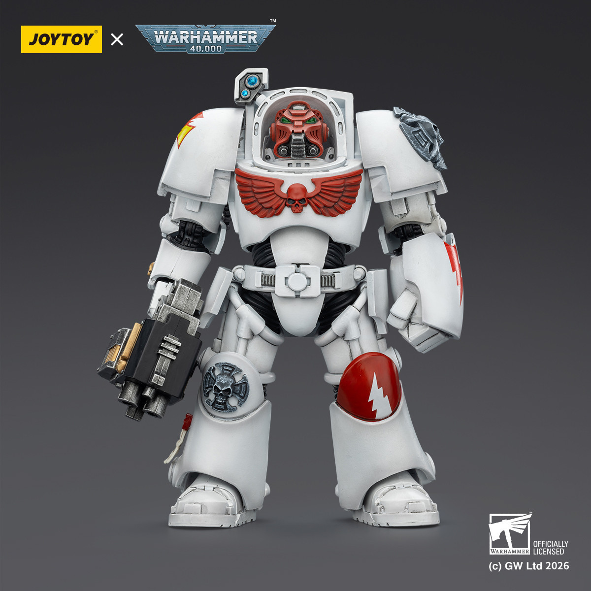 JoyToy Space Marines - White Scars - Terminator 2 con Power Fist e Storm Bolter 1/18 - Warhammer 40k