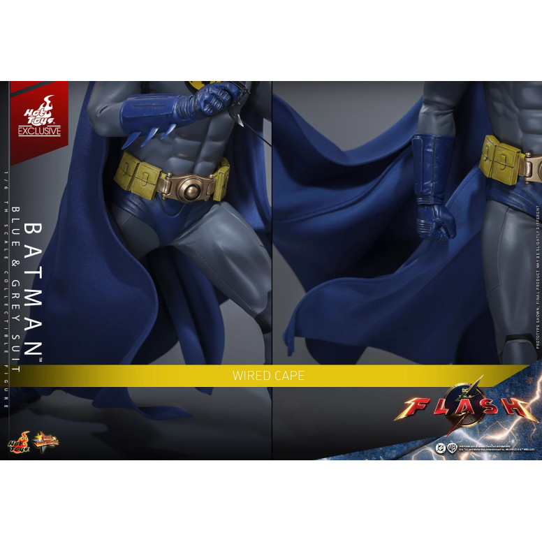 Hot Toys - Batman (Tuta blu e grigia) Movie Masterpiece 1/6 Il The Flash - Esclusiva Hot Toys