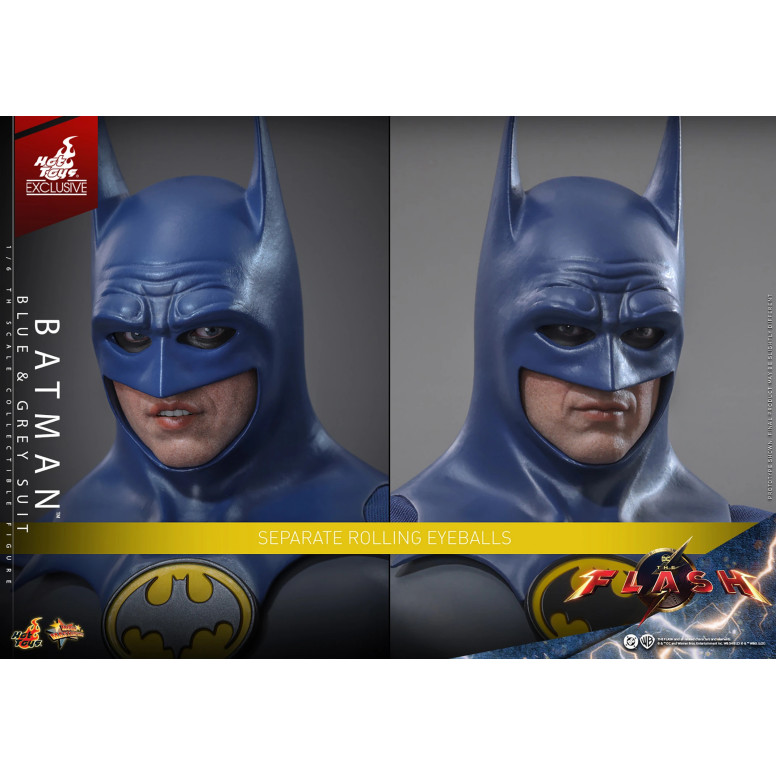 Hot Toys - Batman (Tuta blu e grigia) Movie Masterpiece 1/6 Il The Flash - Esclusiva Hot Toys