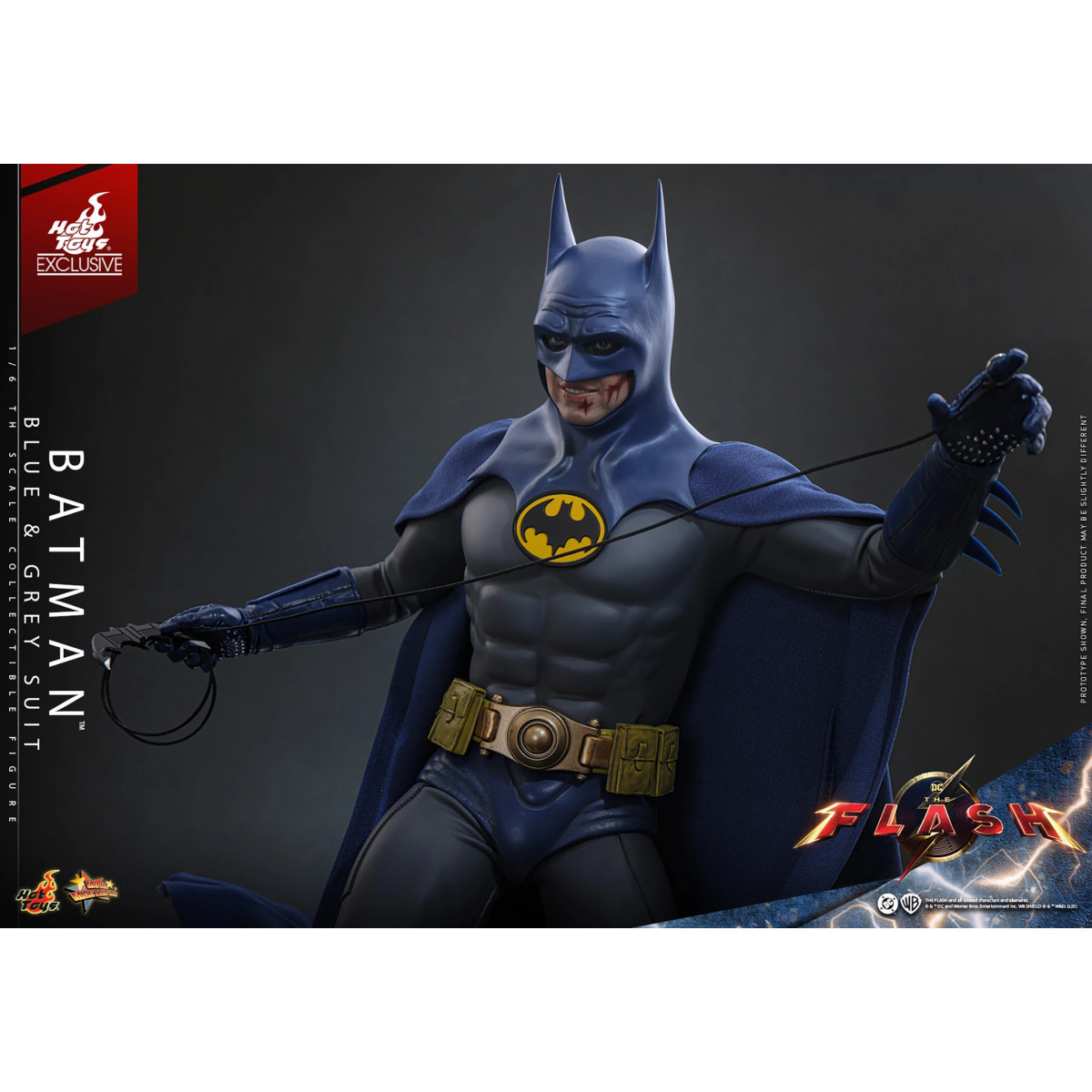 Hot Toys - Batman (Tuta blu e grigia) Movie Masterpiece 1/6 Il The Flash - Esclusiva Hot Toys