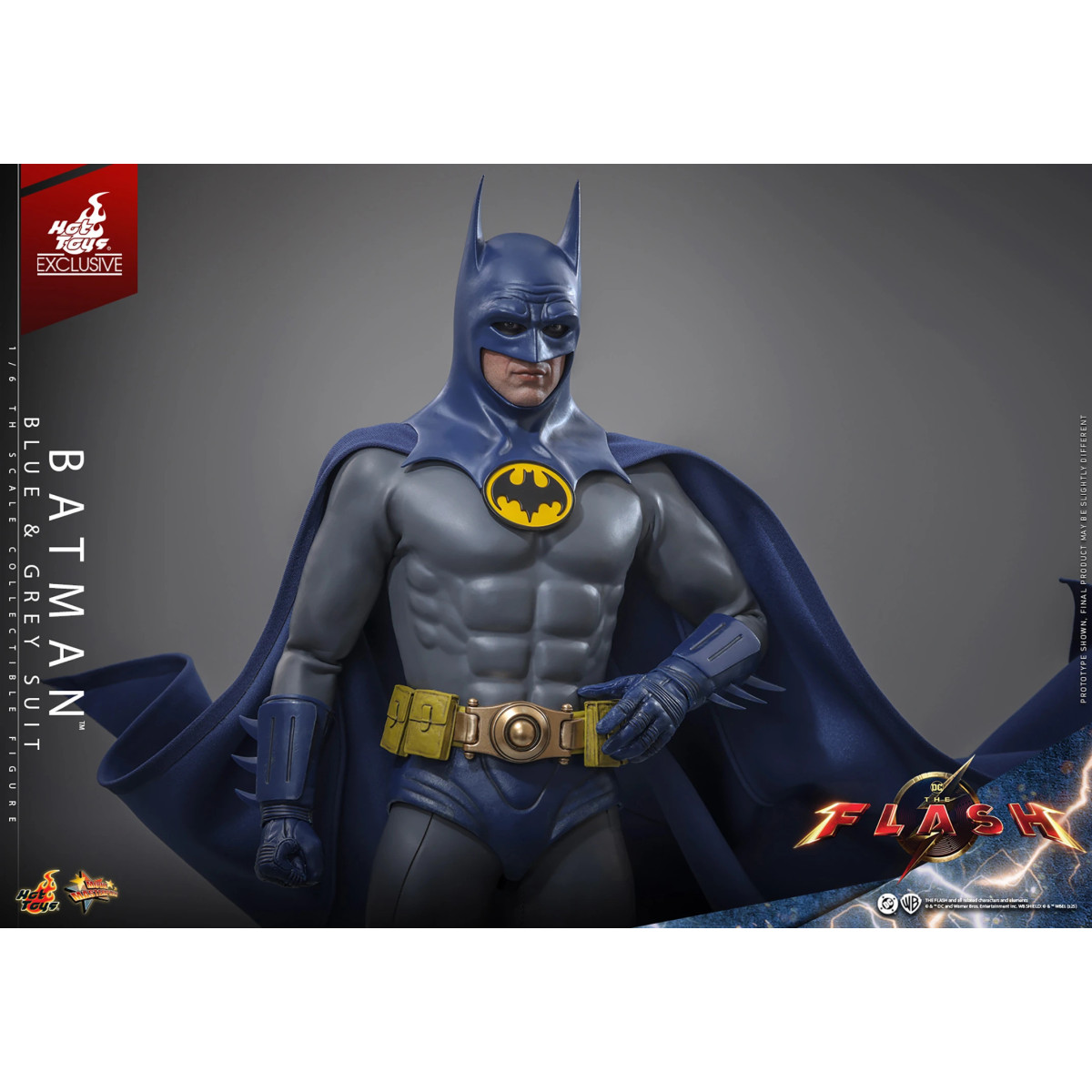 Hot Toys - Batman (Tuta blu e grigia) Movie Masterpiece 1/6 Il The Flash - Esclusiva Hot Toys