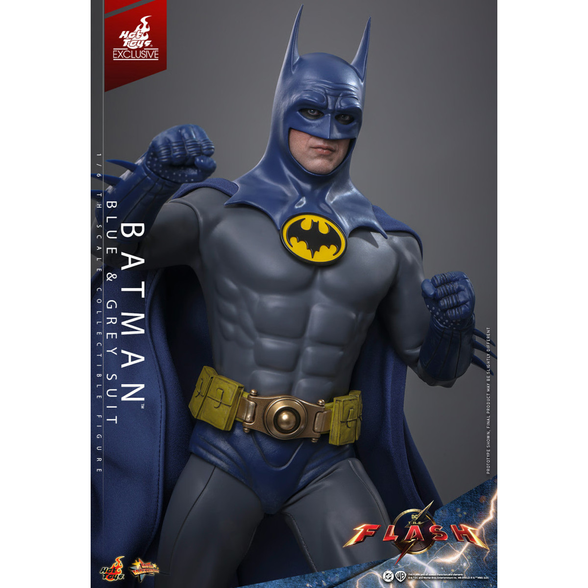 Hot Toys - Batman (Tuta blu e grigia) Movie Masterpiece 1/6 Il The Flash - Esclusiva Hot Toys
