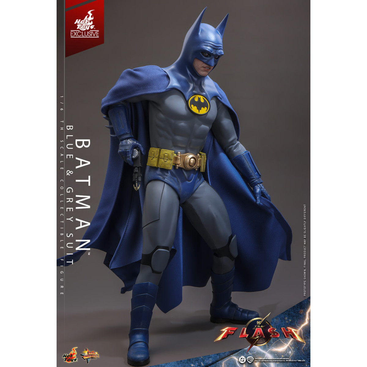Hot Toys - Batman (Tuta blu e grigia) Movie Masterpiece 1/6 Il The Flash - Esclusiva Hot Toys