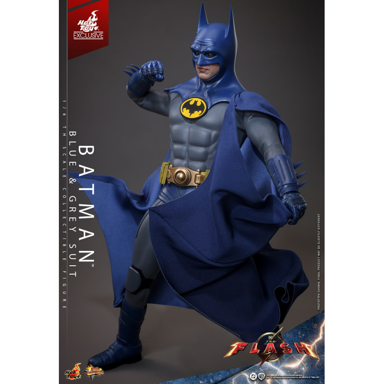 Hot Toys - Batman (Tuta blu e grigia) Movie Masterpiece 1/6 Il The Flash - Esclusiva Hot Toys