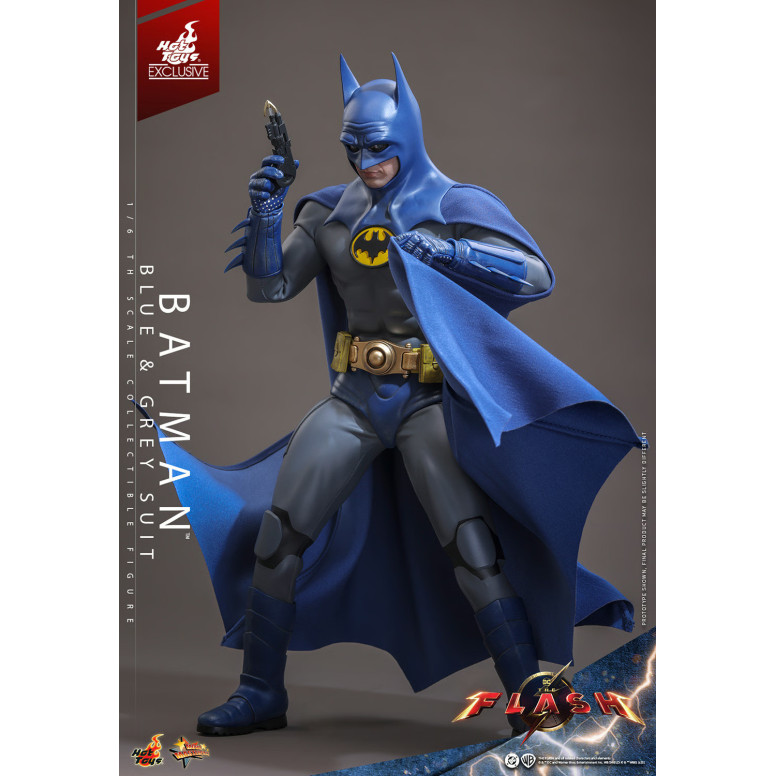 Hot Toys - Batman (Tuta blu e grigia) Movie Masterpiece 1/6 Il The Flash - Esclusiva Hot Toys