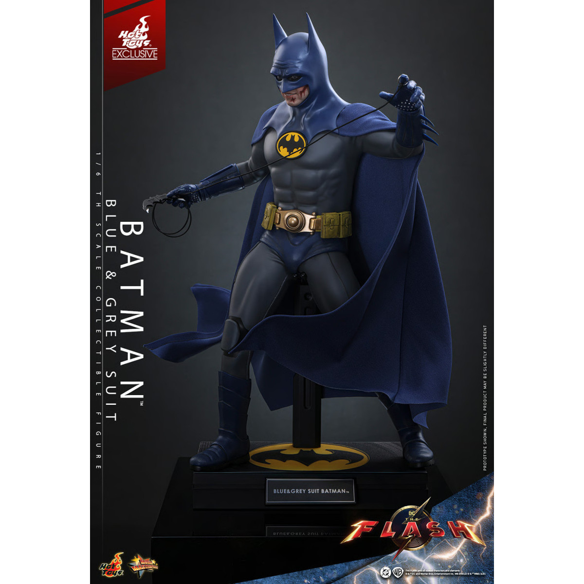 Hot Toys - Batman (Tuta blu e grigia) Movie Masterpiece 1/6 Il The Flash - Esclusiva Hot Toys
