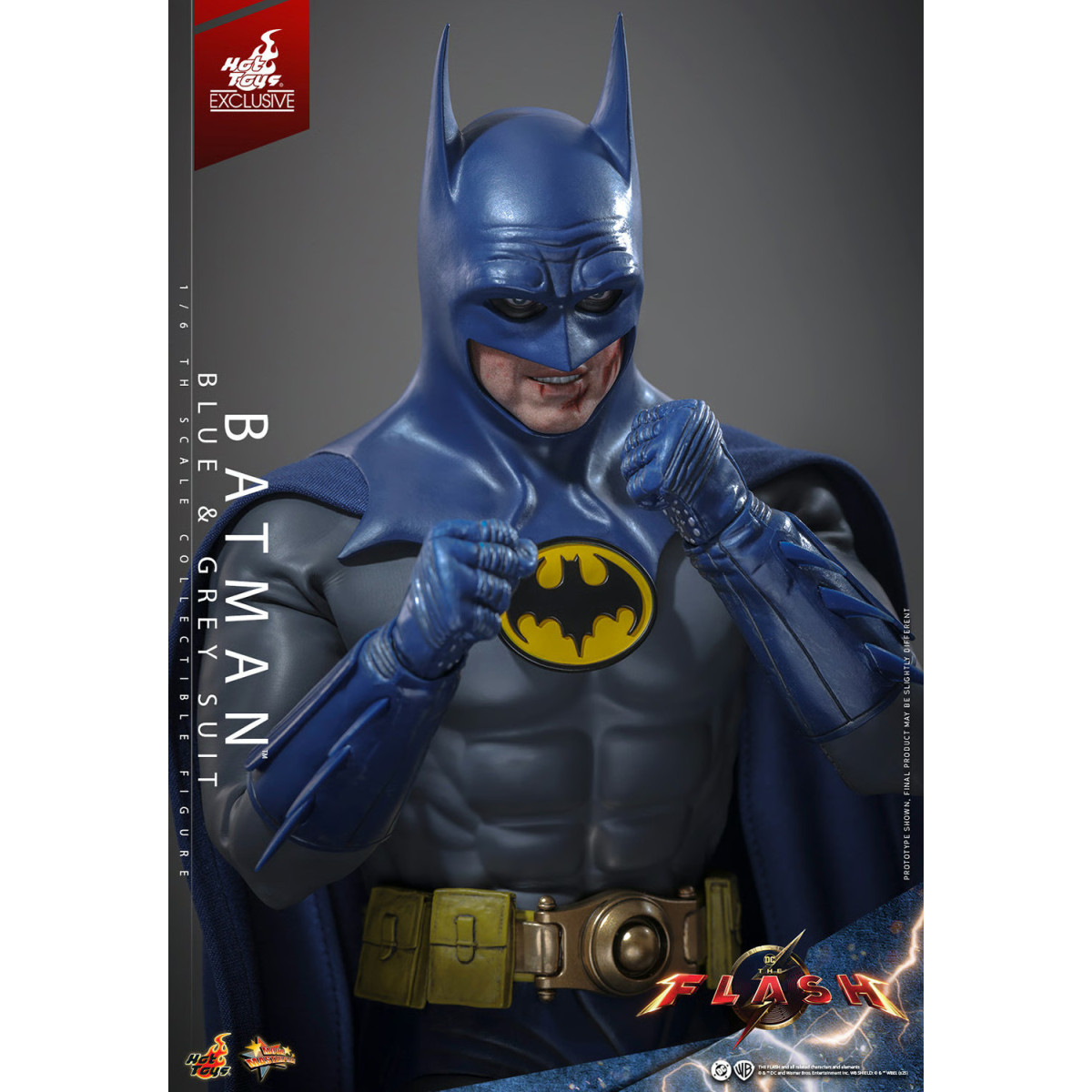 Hot Toys - Batman (Tuta blu e grigia) Movie Masterpiece 1/6 Il The Flash - Esclusiva Hot Toys