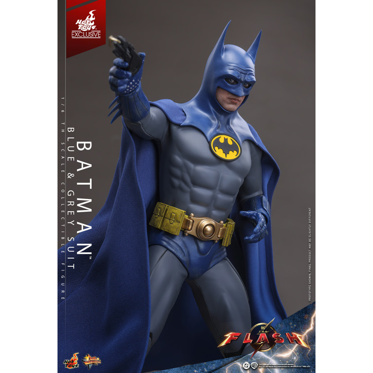 Hot Toys - Batman (Tuta blu e grigia) Movie Masterpiece 1/6 Il The Flash - Esclusiva Hot Toys