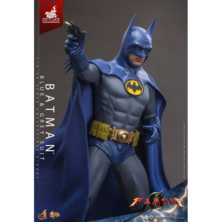 Hot Toys - Batman (Tuta blu e grigia) Movie Masterpiece 1/6 Il The Flash - Esclusiva Hot Toys