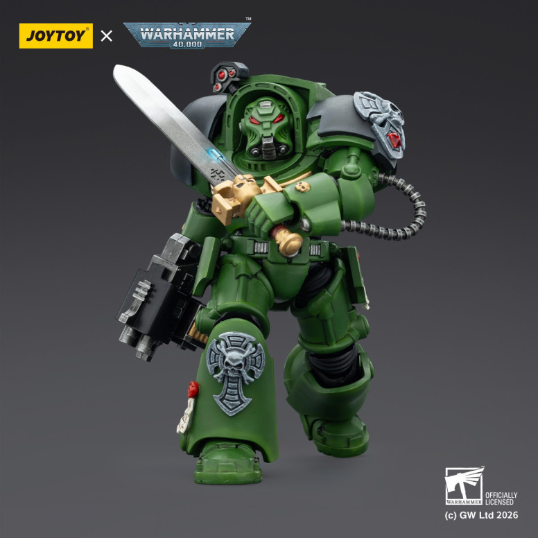 JoyToy Space Marines - Salamanders - Terminator 1 con Power Sword e Storm Bolter 1/18 - Warhammer 40k
