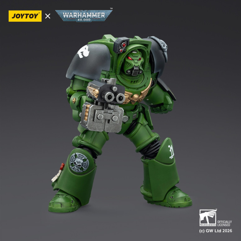 JoyToy Space Marines - Salamanders - Terminator 2 con Power Fist e Storm Bolter 1/18 - Warhammer 40k