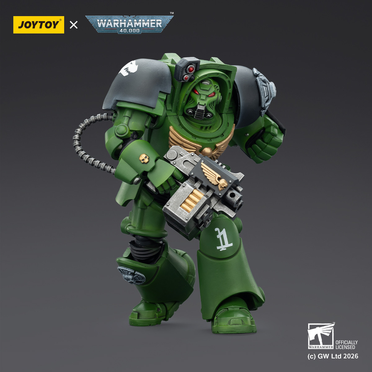 JoyToy Space Marines - Salamanders - Terminator 2 con Power Fist e Storm Bolter 1/18 - Warhammer 40k