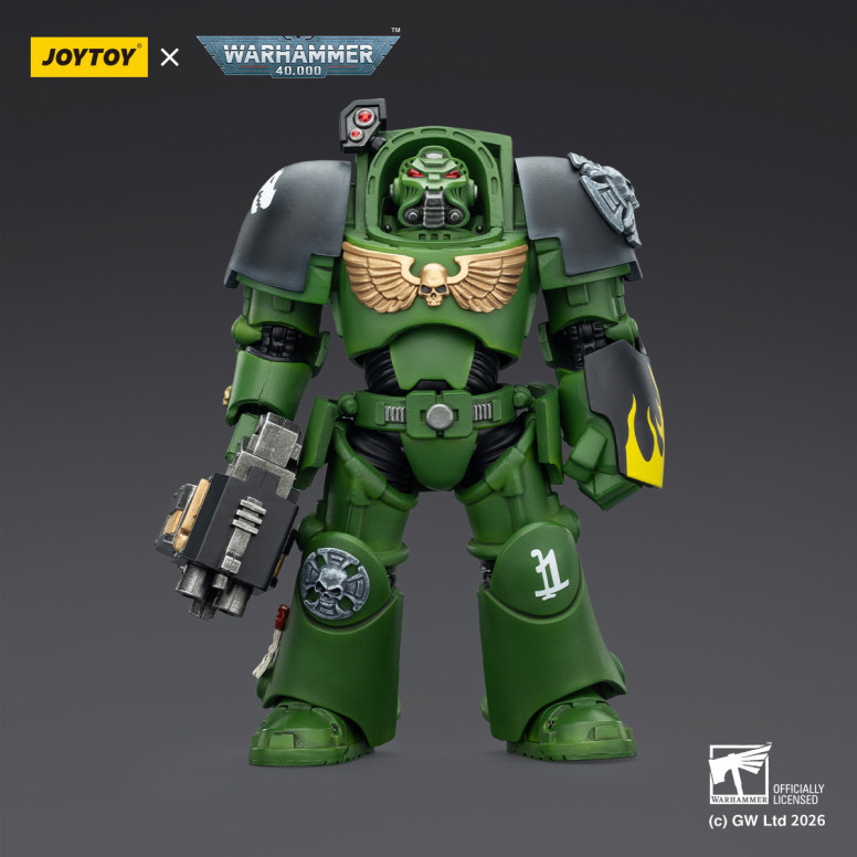 JoyToy Space Marines - Salamanders - Terminator 2 con Power Fist e Storm Bolter 1/18 - Warhammer 40k