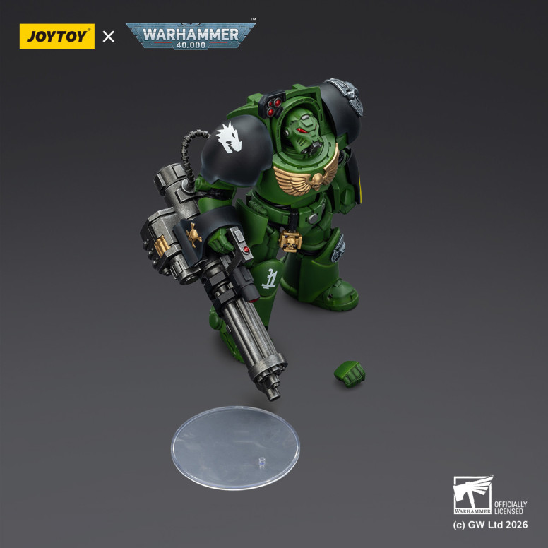 JoyToy Space Marines - Salamanders - Terminator 3 con Power Fist e Cannone d'Assalto 1/18 - Warhammer 40k