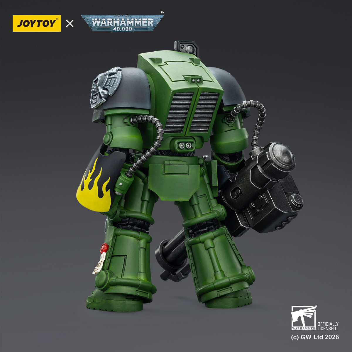JoyToy Space Marines - Salamanders - Terminator 3 con Power Fist e Cannone d'Assalto 1/18 - Warhammer 40k