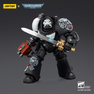 JoyToy Space Marines - Guardia Corvo - Terminator 1 con Spada di Potenza e Bolter Temporale 1/18 - Warhammer 40k