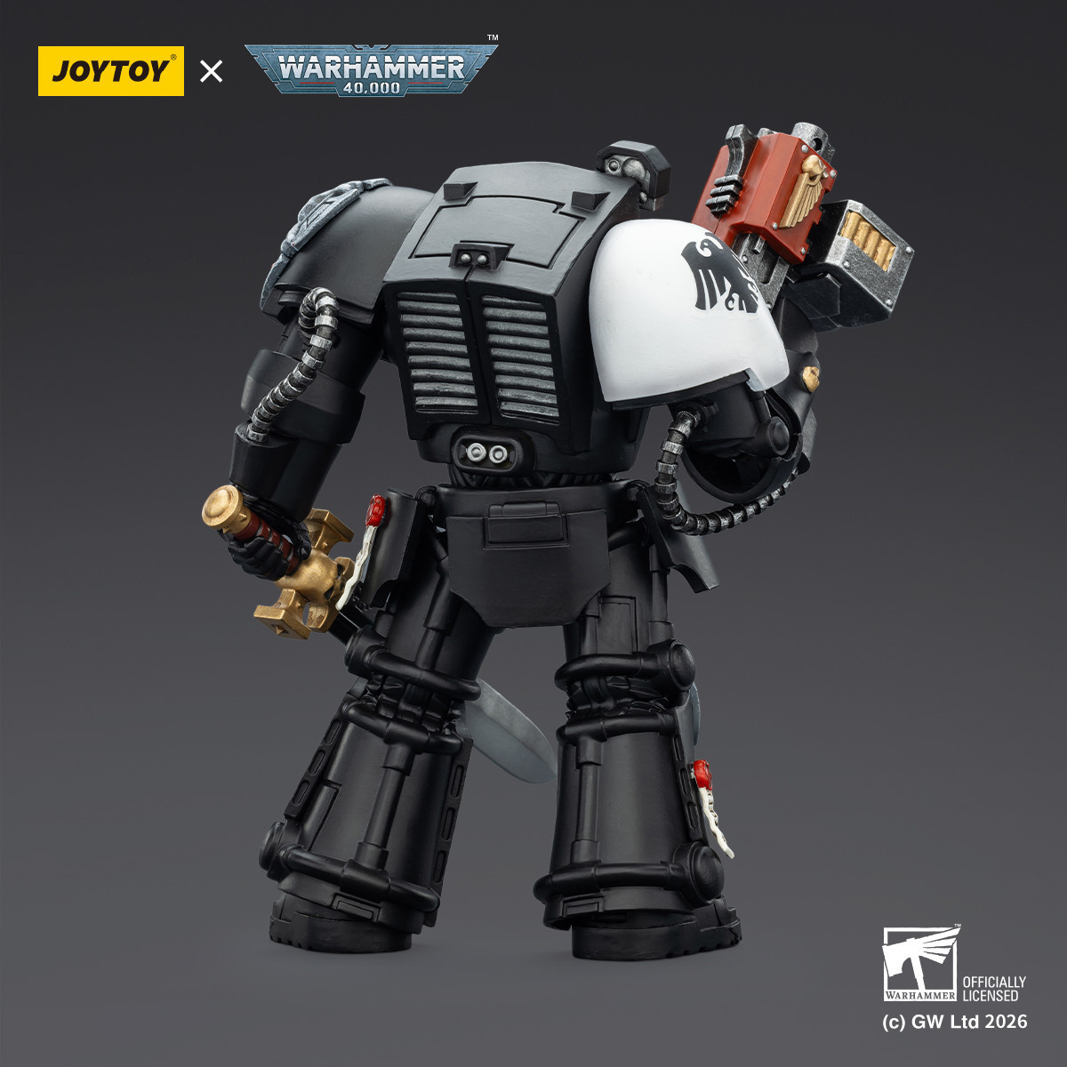 JoyToy Space Marines - Guardia Corvo - Terminator 1 con Spada di Potenza e Bolter Temporale 1/18 - Warhammer 40k