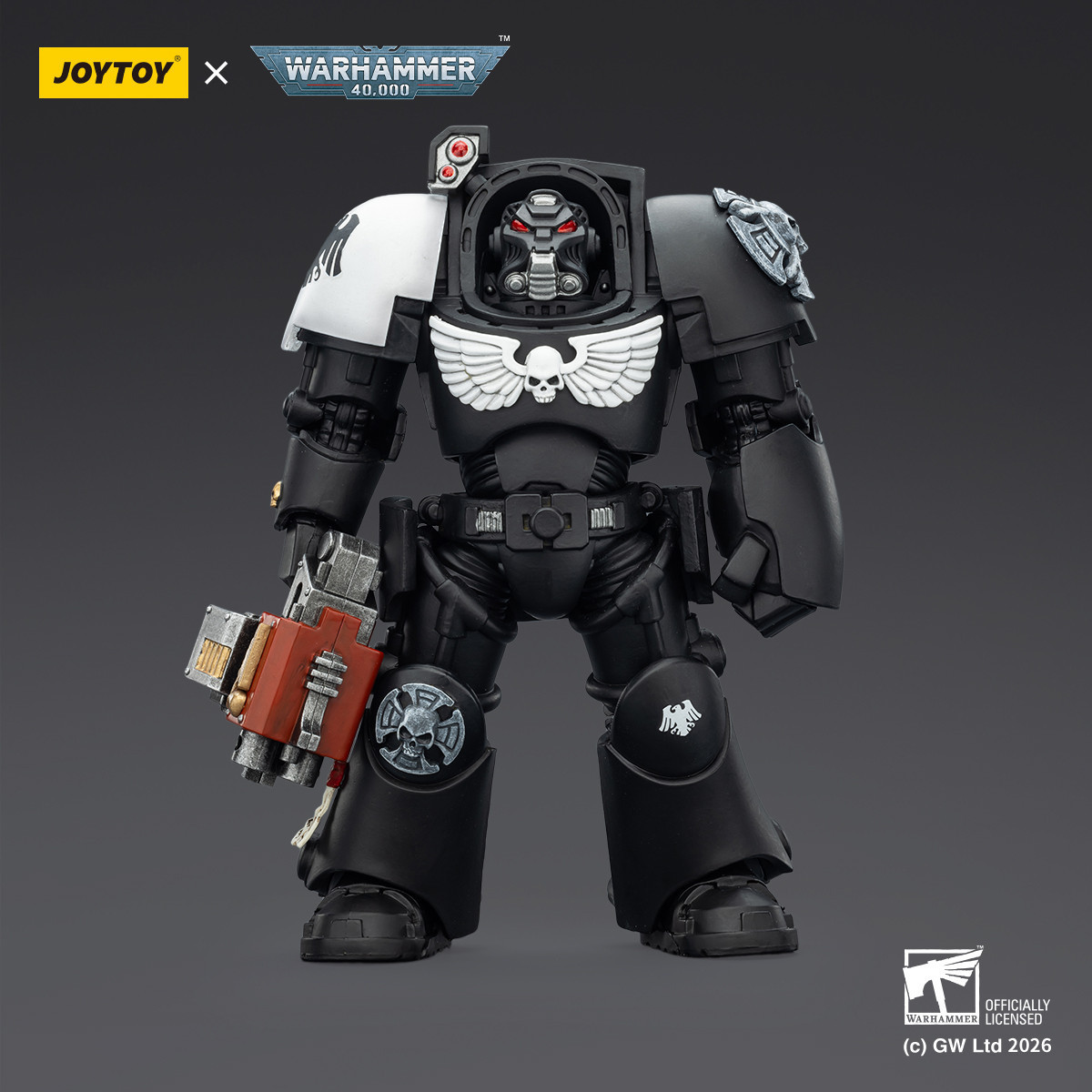 JoyToy Space Marines - Guardia Corvo - Terminator 2 con Power Fist e Storm Bolter 1/18 - Warhammer 40k