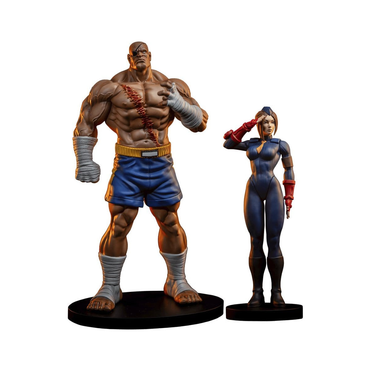 PCS - Street Fighter: Set di statue di Sagat e Juli in scala 1:10 di Street Jam