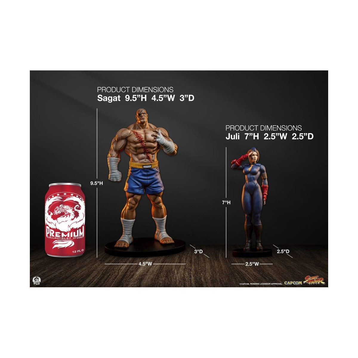 PCS - Street Fighter: Set di statue di Sagat e Juli in scala 1:10 di Street Jam