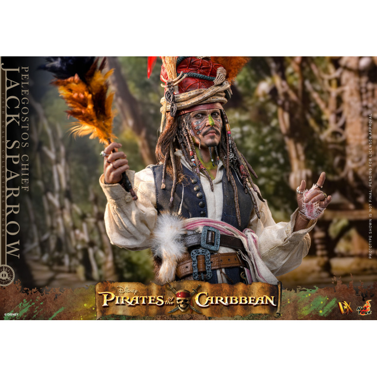 Hot Toys Pirati dei Caraibi - Pelegostos Capo Jack Sparrow MMS 1/6 - Forziere dell'Uomo Morto