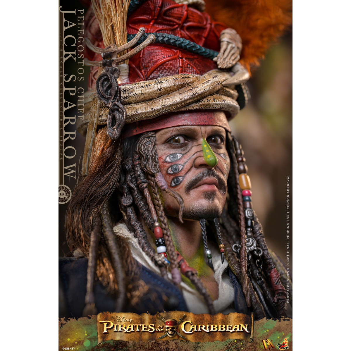 Hot Toys Pirati dei Caraibi - Pelegostos Capo Jack Sparrow MMS 1/6 - Forziere dell'Uomo Morto