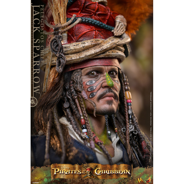 Hot Toys Pirati dei Caraibi - Pelegostos Capo Jack Sparrow MMS 1/6 - Forziere dell'Uomo Morto