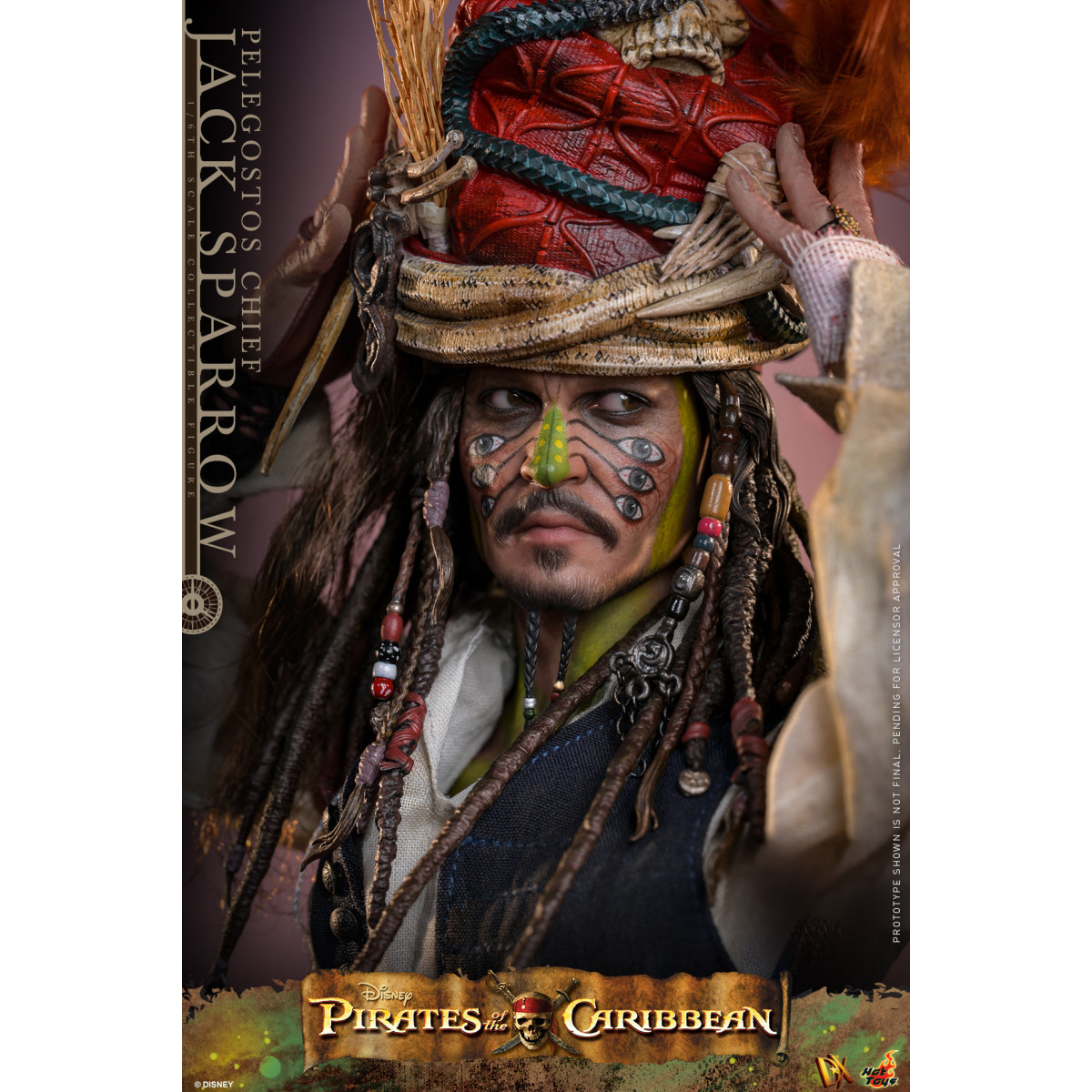 Hot Toys Pirati dei Caraibi - Pelegostos Capo Jack Sparrow MMS 1/6 - Forziere dell'Uomo Morto