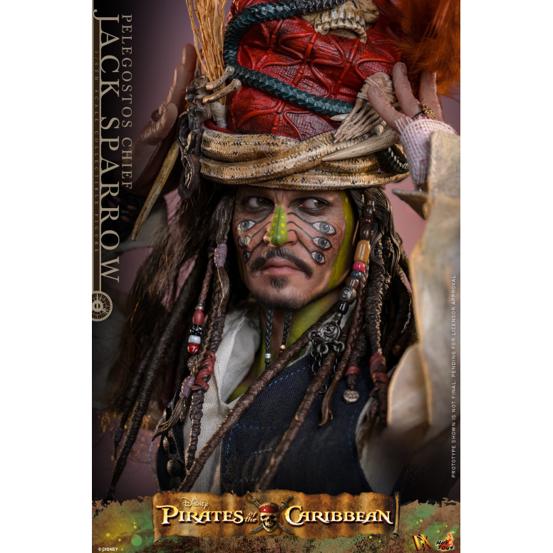 Hot Toys Pirati dei Caraibi - Pelegostos Capo Jack Sparrow MMS 1/6 - Forziere dell'Uomo Morto