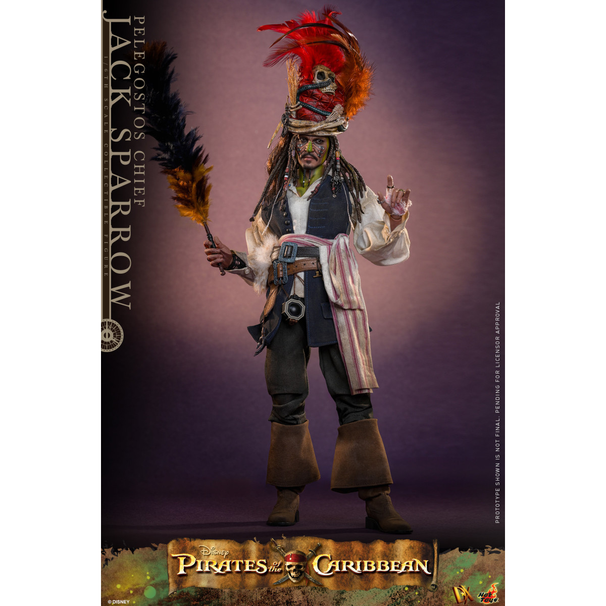 Hot Toys Pirati dei Caraibi - Pelegostos Capo Jack Sparrow MMS 1/6 - Forziere dell'Uomo Morto