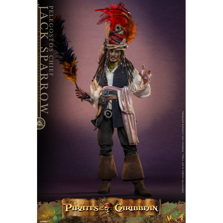 Hot Toys Pirati dei Caraibi - Pelegostos Capo Jack Sparrow MMS 1/6 - Forziere dell'Uomo Morto