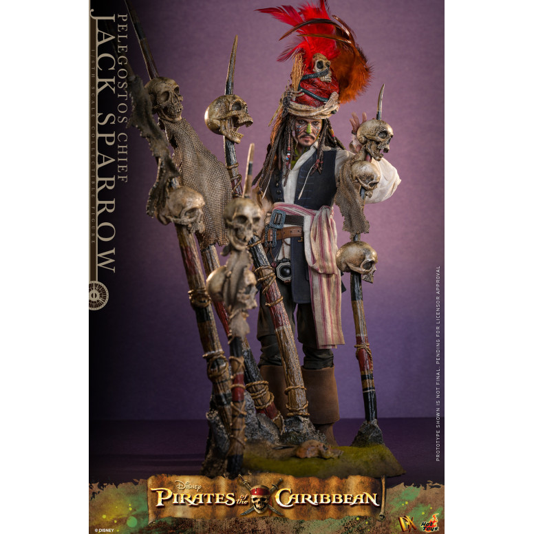 Hot Toys Pirati dei Caraibi - Pelegostos Capo Jack Sparrow MMS 1/6 - Forziere dell'Uomo Morto