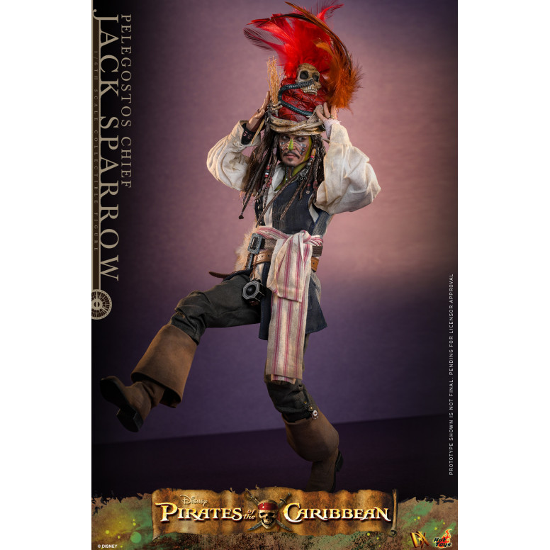 Hot Toys Pirati dei Caraibi - Pelegostos Capo Jack Sparrow MMS 1/6 - Forziere dell'Uomo Morto